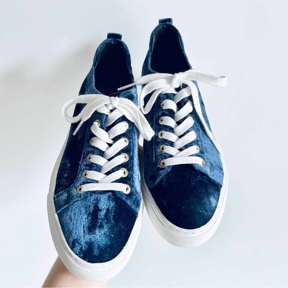 M. Gemi Palestra Minimo Velvet Edit Special Collection Blue Velvet Sneaker 37.5 - Picture 1 of 16
